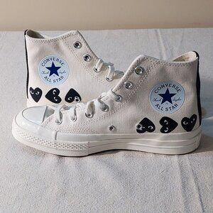 Converse x PLAY Comme des Garçons Chuck 70 Milk/Black Multi Heart Size: 8